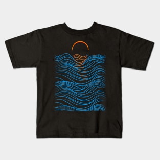 Sunset and Waves Kids T-Shirt